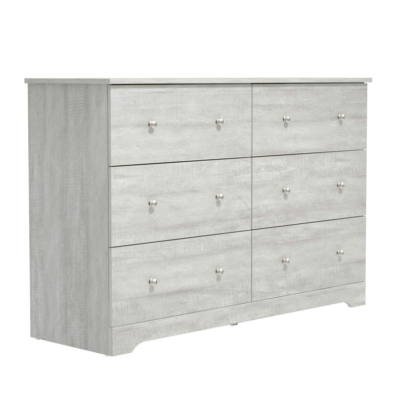 Blaklee 6 Drawer Dresser 47.24'' W, Dusty Gray Oak