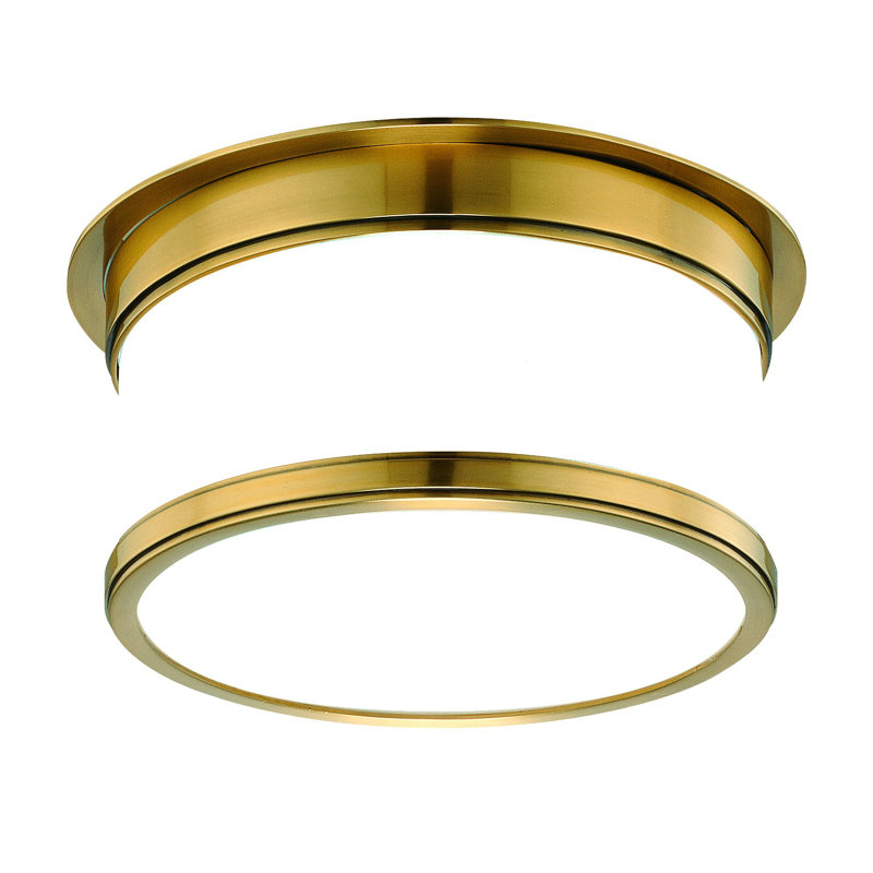 Geneva Flush Mount, 4.75" x 9.25" / Aged Brass