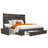 Mercer41 Velvet Upholstered Bed Frame With LED Headboard,3 Rolling Drawers And Power Outlets-1473337740-1464515101