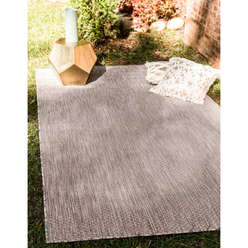 Bembry Beige Indoor/Outdoor Area Rug, Rectangle 9' x 12'2"
