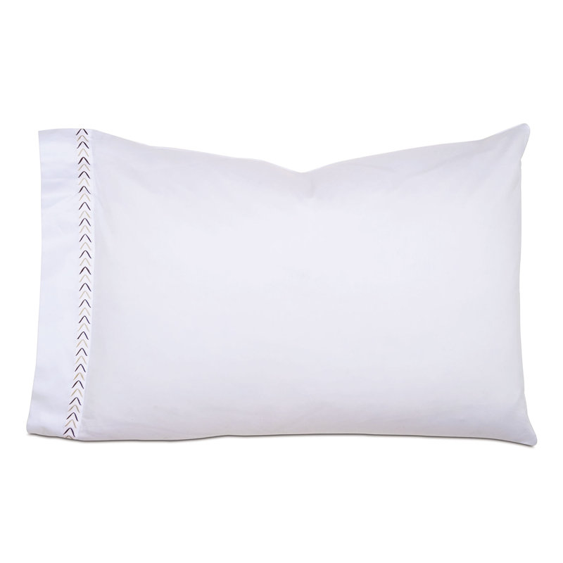 Miri Coffee Egyptian Cotton Sateen Pillowcase, Queen Pillowcase