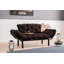 Élégant canapé-lit 2 places en tissu de 61,0 po x 27,6 po x 27,6 po | Structure 100% métal, rembourrage en mousse à haute résistance, nettoyage facile | Taille du lit: 73,6 po x 27,6 po | Capacité de poids maximale: 440 lb | Parfait pour les petits-1543007404