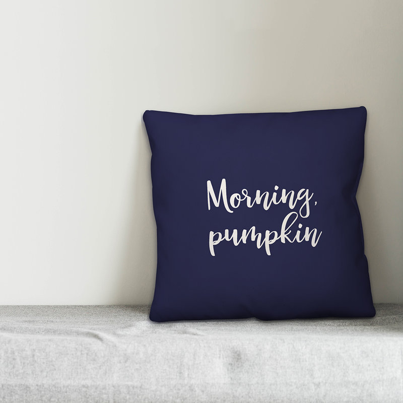 Reversible Throw Pillow, Navy, Throw Pillow