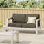 Causeuse luxueuse d'extérieur en aluminium avec assise profonde et conception résistante aux intempéries pour une détente confortable sur le patio-1635595869