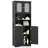 58.5" Tall Bathroom Storage Cabinet Freestanding Linen Cabinet With Shelves-1252496958