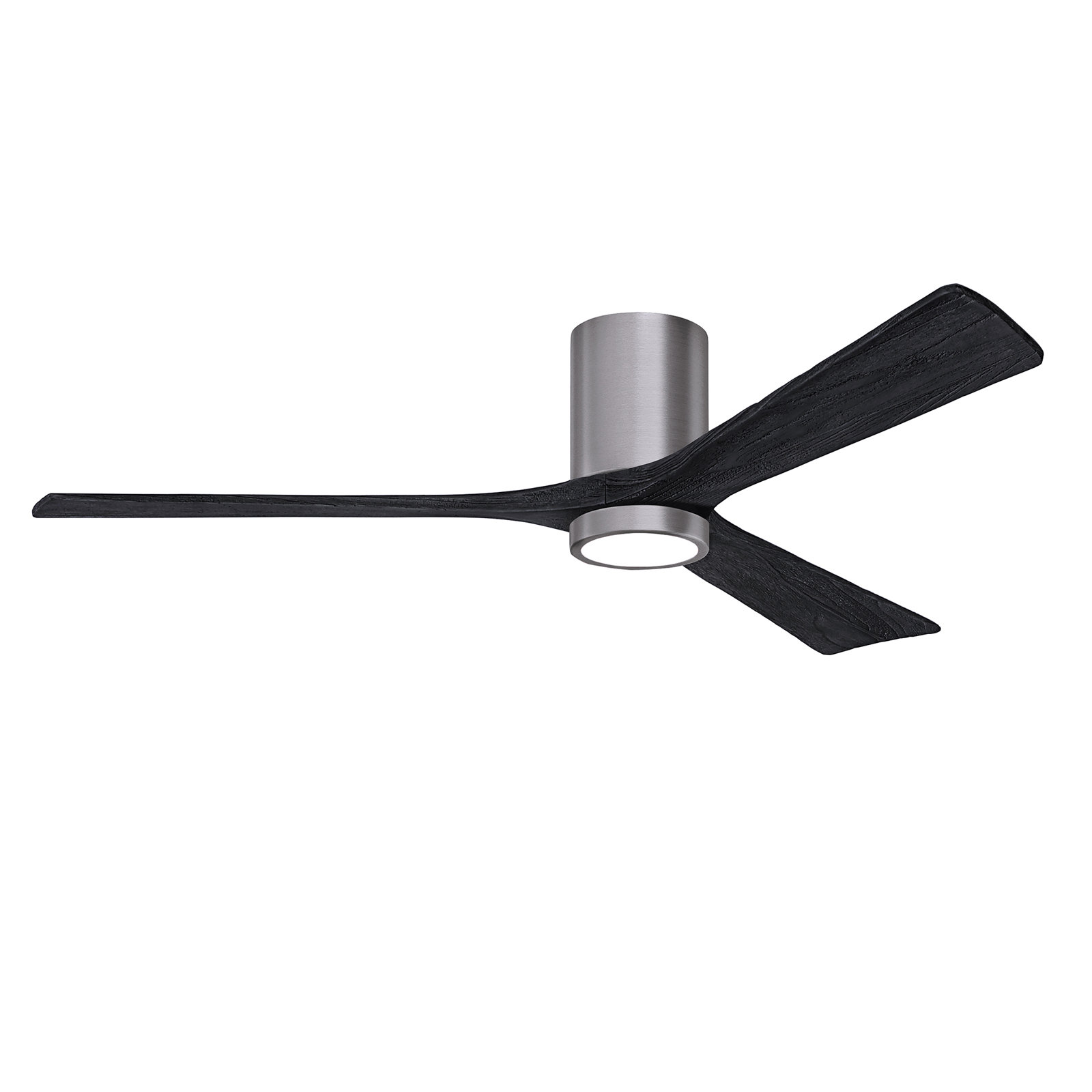 Olivier 3 Blade Ceiling Fan with LED Light Kit, Matte Black, Brushed Pewter, 60"