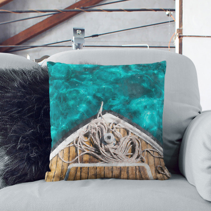 Deck of the Boat Scatter Cushion, 55cm H x 55cm W x 20cm D