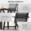 Set of 2 Outdoor Wicker Folding Chairs with Adjustable Backrest