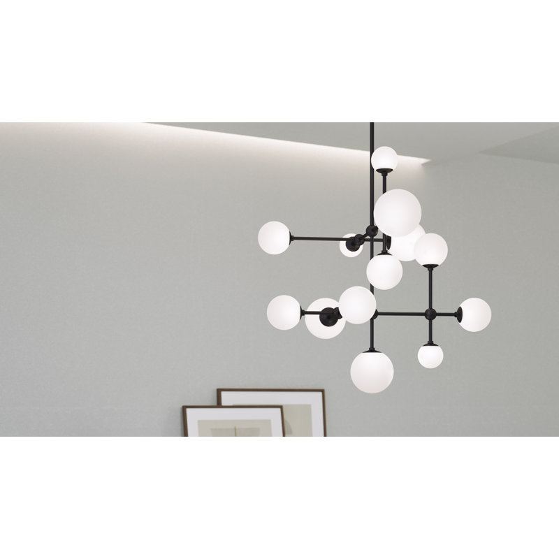 Sabon™ 3 - Light LED Chandelier, Satin Black