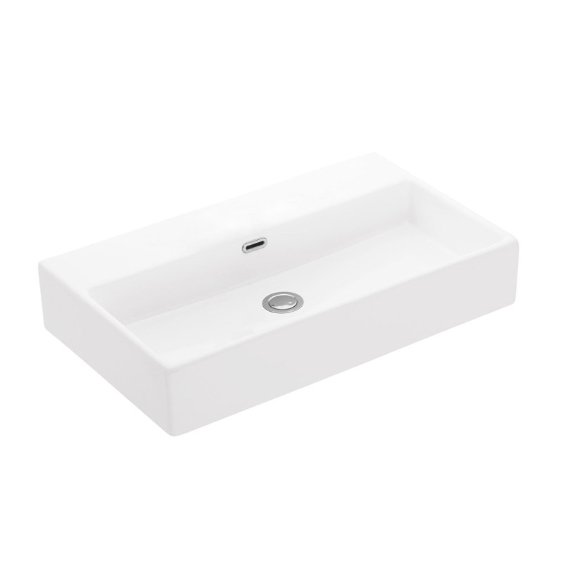 Quattro 27.6'' L Bathroom Sink, Wall Mounted Faucet