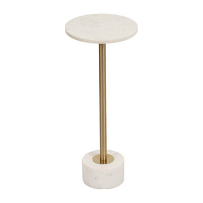 Table de bout en marbre Layla - Table d'appoint parfaite pour tout salon, chambre à coucher ou bureau