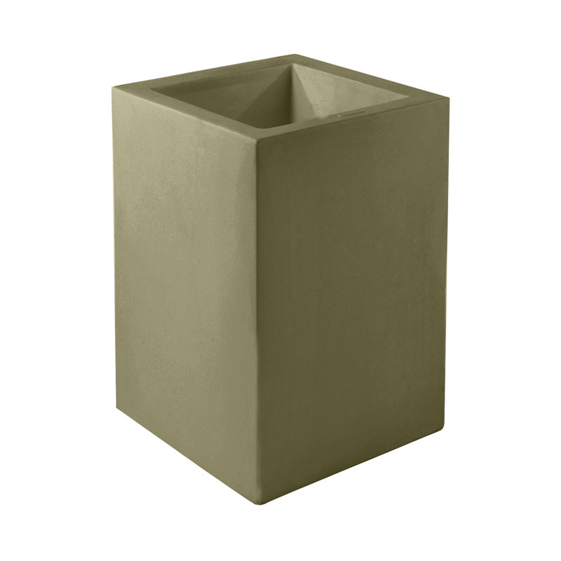 Nano Resin Pot Planter, 11" H x 5.5" W x 5.5" D, White