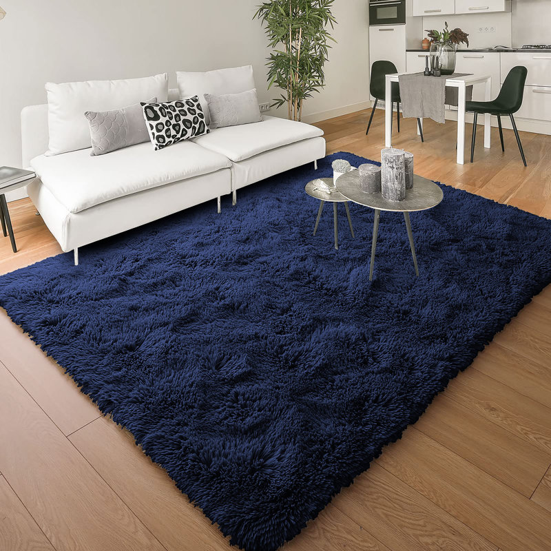 Niliyah Soft Fluffy Indoor/Outdoor Living Room Area Rug, Rectangle 8' x 10'