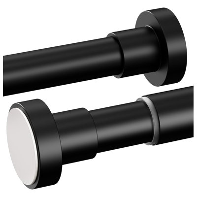 72cm Straight Shower Curtain Pole & Hook Set