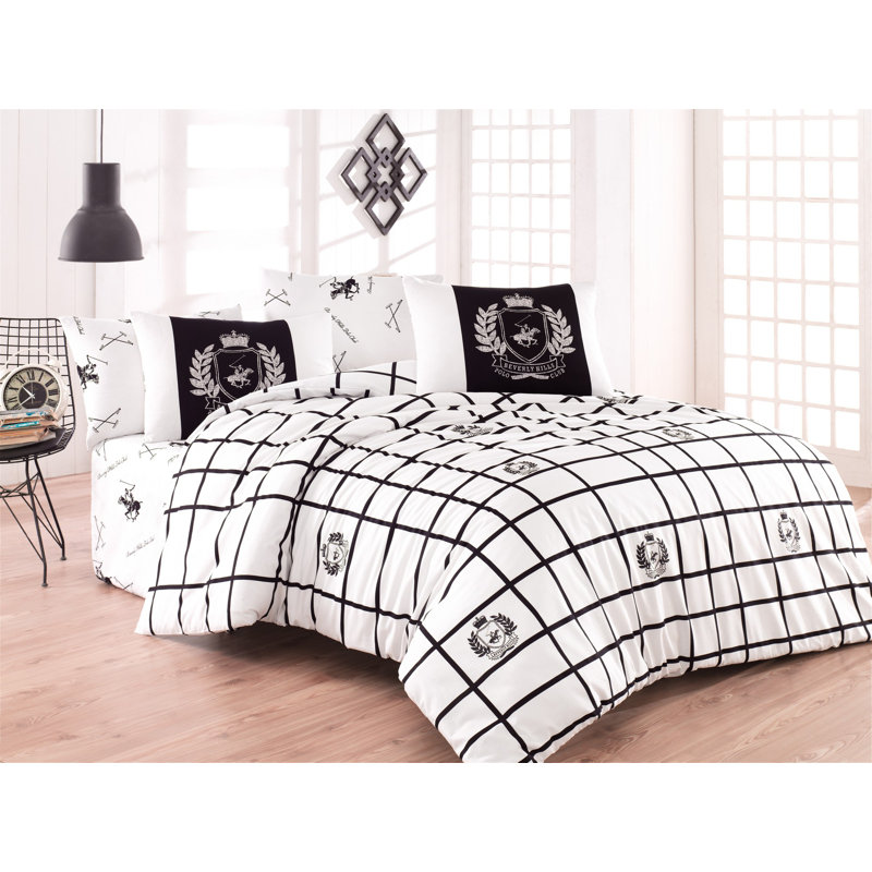 White/Black 144 TC, 220 x 240 cm