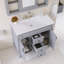 Meuble-lavabo simple autoportant 36 po avec plateau intégré en céramique blanche 36 po-1471085134