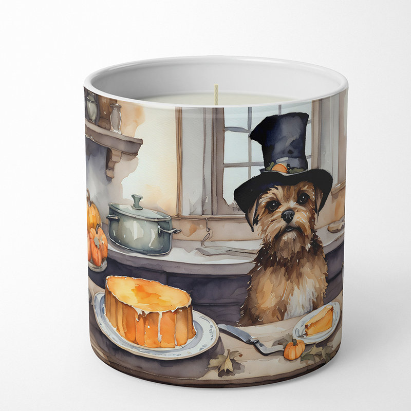 Bougie parfumée Pumpkin Pie avec support en céramique