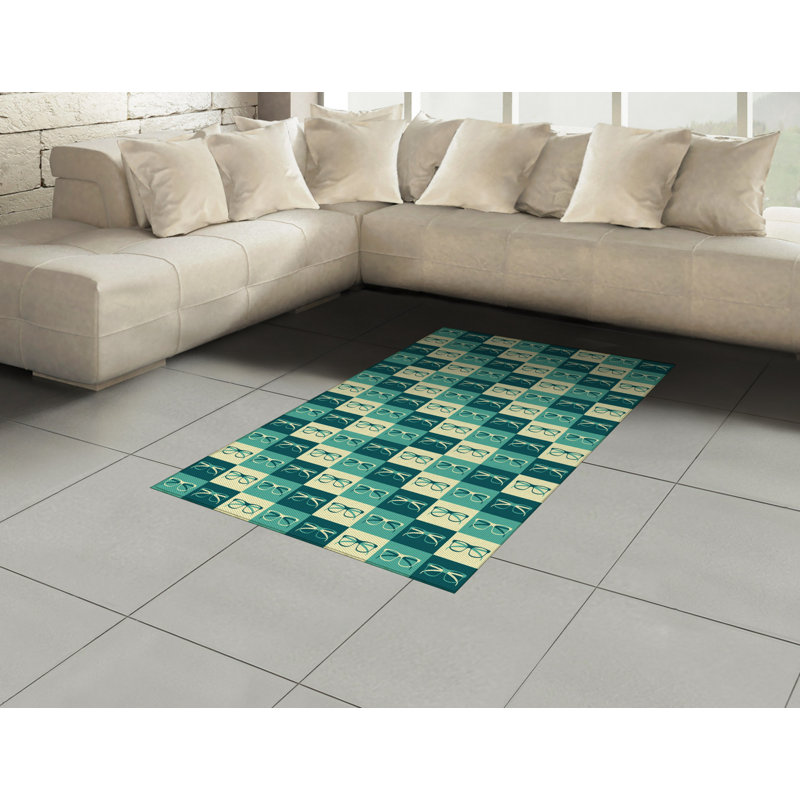 Indie High Density Long Fiber Poly Threads Decorative Area Rug Carpet, Rectangle 4' x 5'8"