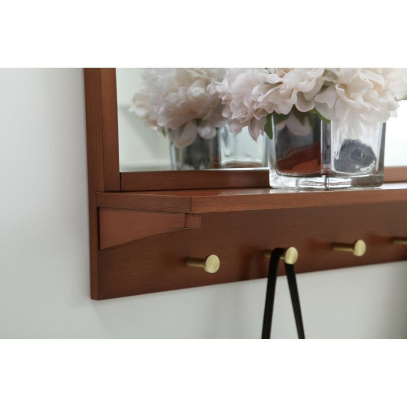 Miroir de salle de bain Adreanna, Pacane, 28 po x 28 po