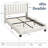 Upholstered Bed Frame with Channel Tufted Headboard-77082585-77082584