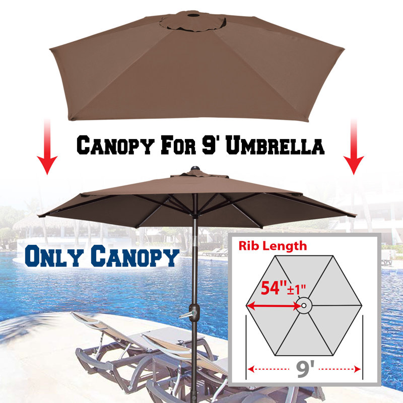 Housse de remplacement pour parasol de patio Atalaya, Brun