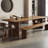 Brown Rectangular Solid Wood Dining Table-2119976078