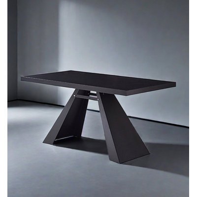 Italian Minimalist Rectangular Sintered Stone Dining Table with a Hanging Design