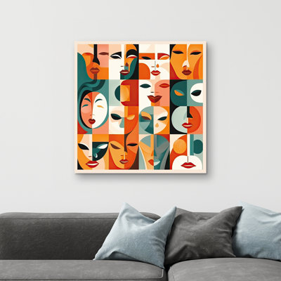 The faces - 32"x32" art on canvas