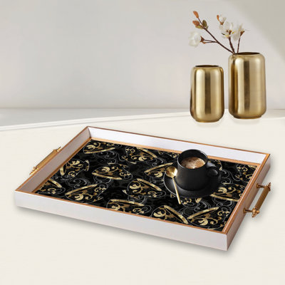 Élégant plateau en verre de 19,7 po x 11,4 po x 1,4 po | Fabrication 100% verre durable | Facile à nettoyer avec un chiffon humide | Idéal pour le service, la présentation décorative et l'organisation | Ajout élégant à la décoration intérieure