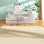 Lit multifonctionnel en bois peu encombrant avec rangement et bureau d'étude, design blanc moderne