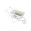 Pot à fleurs décoratif en métal blanc 11,5 x 4 x 7 po