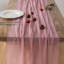 Chemin de table en mousseline rose poudré (lot de 6), 3 mètres, pour décoration de fête ou de maison