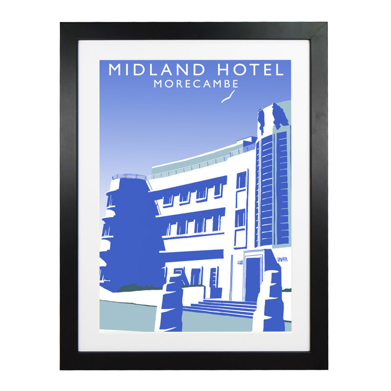 Midland Hotel by Richard O'Neil - Print, Black Wood Frame, 54 cm H x 44 cm W x 2.2 cm D