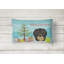  Coussin décoratif intérieur / extérieur Christmas Tree and Longhair Dachshund-31794501