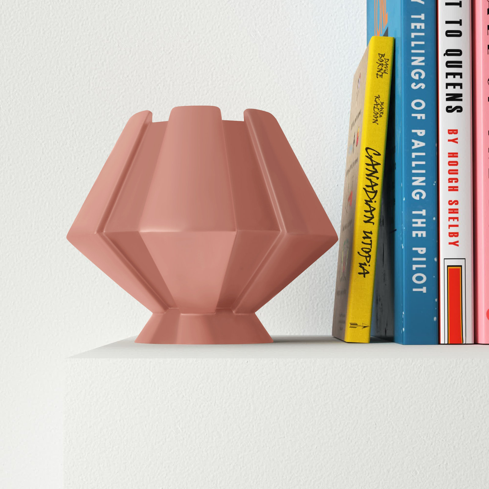 Percy Ceramic Novelty Lamp, Gloss Blush, Incandescent