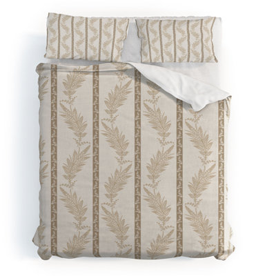 Little Arrow Design Co ivy stripes cream and blush Duvet Cover Set_3