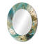 Pierrine turquoise jaune captivant liquide encre - miroir mural unique en marbre-1546885335-1546885332