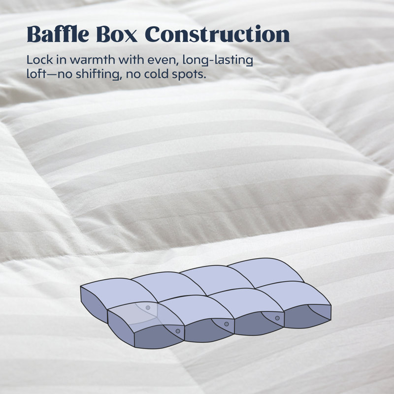 Hotel Quality All Season Feather and Down Comforter/Duvet Insert, Full, Full