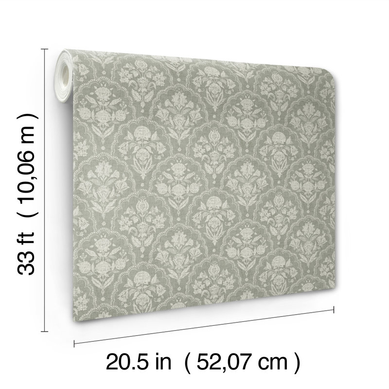 Frances Moss Fishscale Wallpaper, Green
