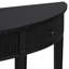 Console minimaliste noire avec tiroirs à rayures verticales et quatre pieds en pin massif pour un espace de vie élégant-118322347