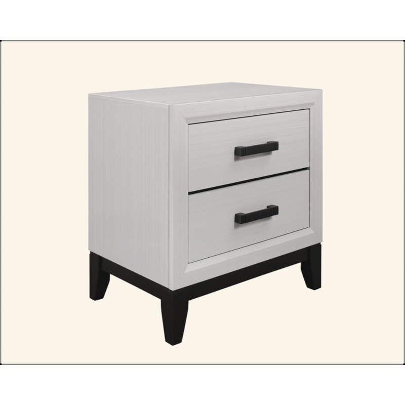 Sleek And Sophisticated Mirage Nightstand With Ample Storage And Versatile Style, White