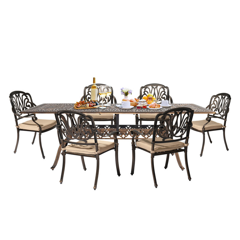 87In Bronze Patio Aluminium Rectangular Table