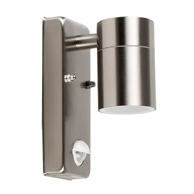 Timera Silver Outdoor Armed Sconce, 6500K, Yes