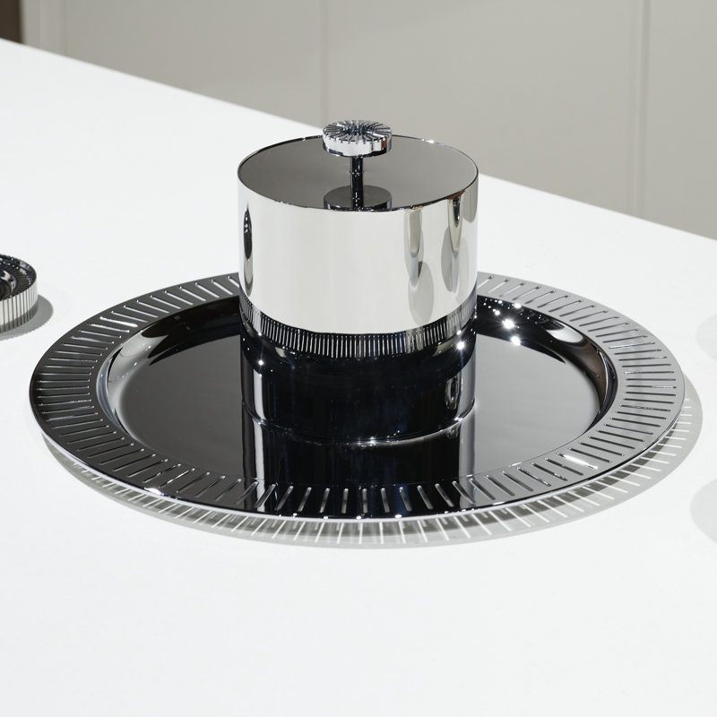 Striations Stainless Steel Ice Bucket