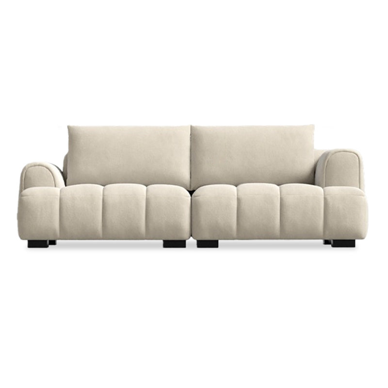 Causeuse-coussin modulaire en polyester beige