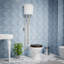 Toilette victorienne à chaîne à réservoir haut de style victorien - cuvette ronde de style antique, chasse d'eau par gravité de 1,6 GPF, réservoir mural avec tuyau en laiton (siège non inclus)-88750167