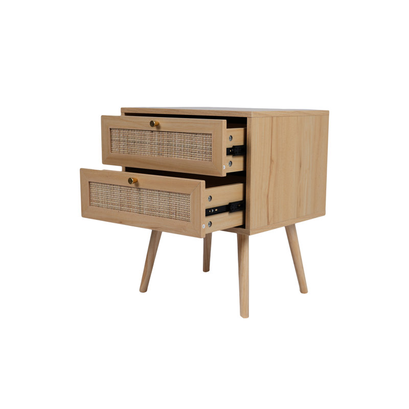 Table de chevet avec décoration - embellit les détails de la chambre à coucher avec une hauteur de 22,41 po