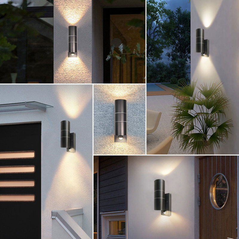 2 - Bulb Outdoor Sconce, Matte Black