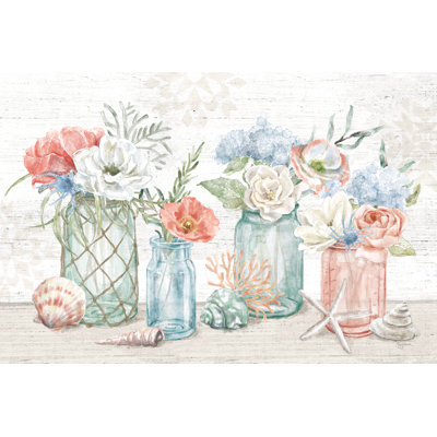 Seaside Petals I - Wrapped Canvas Painting