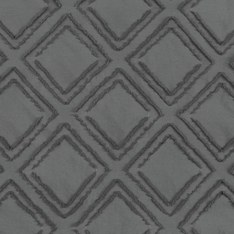 Semi Sheer Curtain Single Panel, 42" W x 84" L, Charcoal
